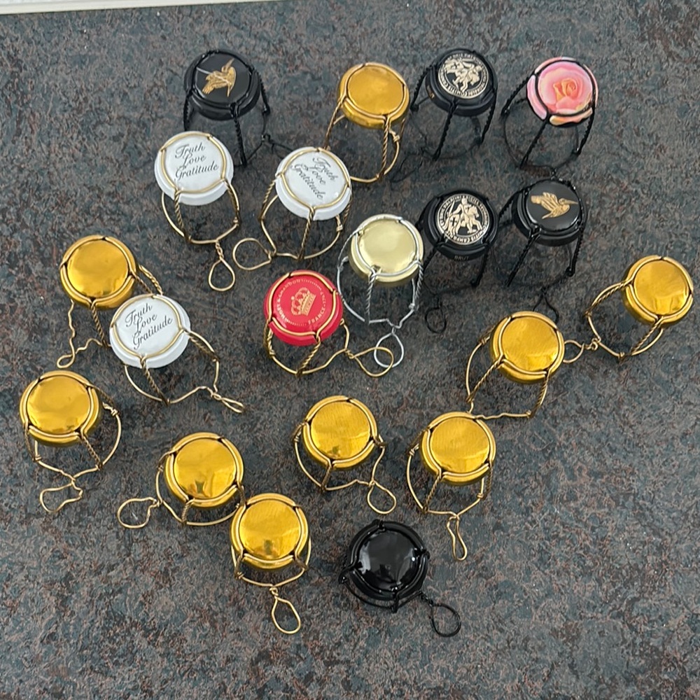 Assorted Champagne Bottle Wire Cages